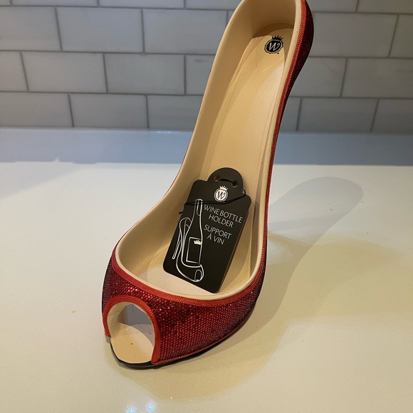 Red Glitter Wine Bottle Holder - Picture 4 of 6